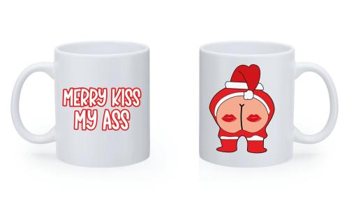 Mug céramique - Merry kiss my ass